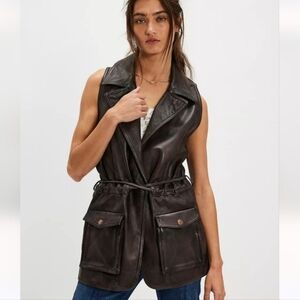 We The Free Hook Line Vest💯leather vest Nwt
